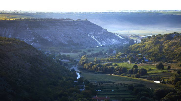 Deep valley view